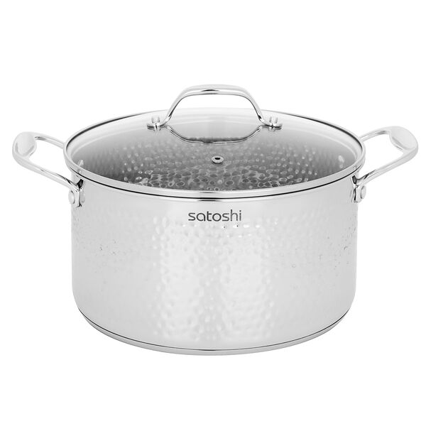 Satoshi арзон кастрюля 24х13,5см. 5,9л. со стекл. крышкой, индукция