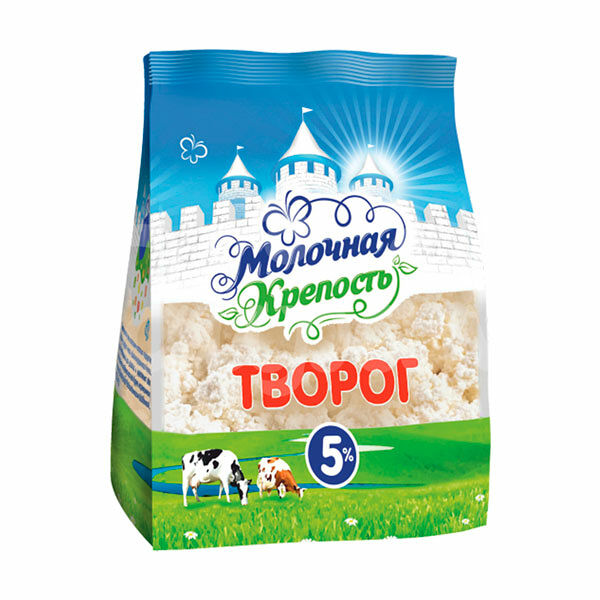 Творог Молочная Крепость 5% 400гр пакет