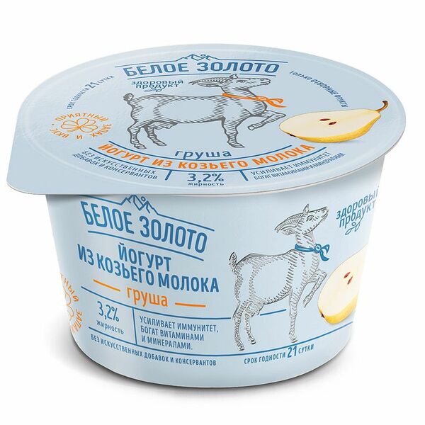 Йогурт из козьего молока Белое Золото Груша 3,2%