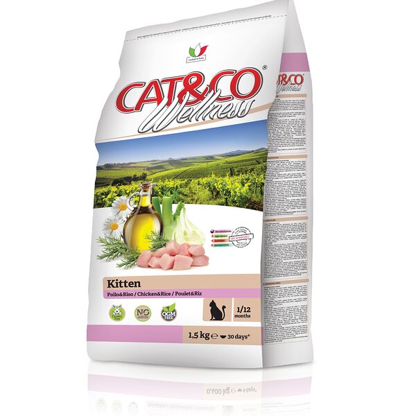 Wellness Cat&Co Kitten корм для котят Курица и рис