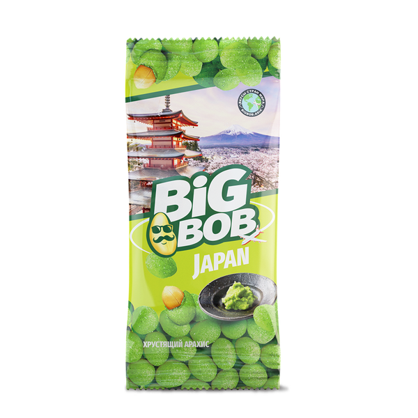 Биг Боб Арахис  50г жареный хрустящий со вкусом васаби