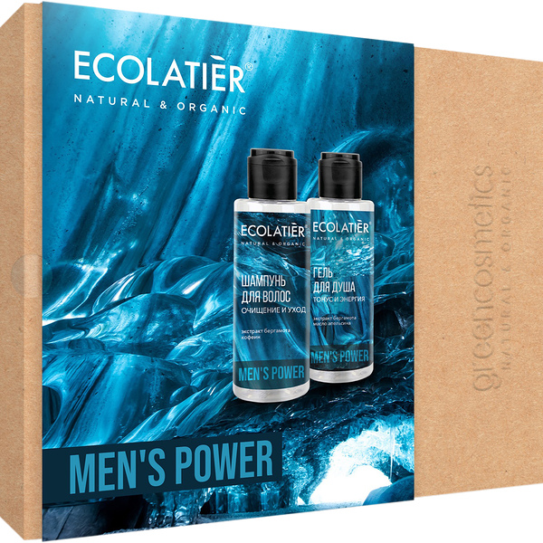 Подарочный набор Ecolatier Mens Power Шампунь для волос 150 мл + Гель для душа 150 мл