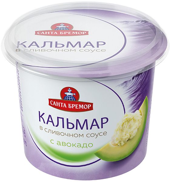 

Кальмар Санта Бремор в сливочном соусе с авокадо