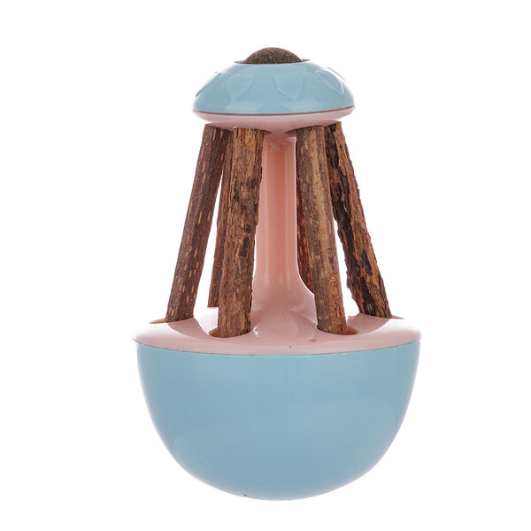 Игрушка для кошек Неваляшка с мататаби и кошачьей мятой 10х6,5 см