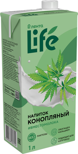 

Напиток растительный Лента Life Конопляный 1 л