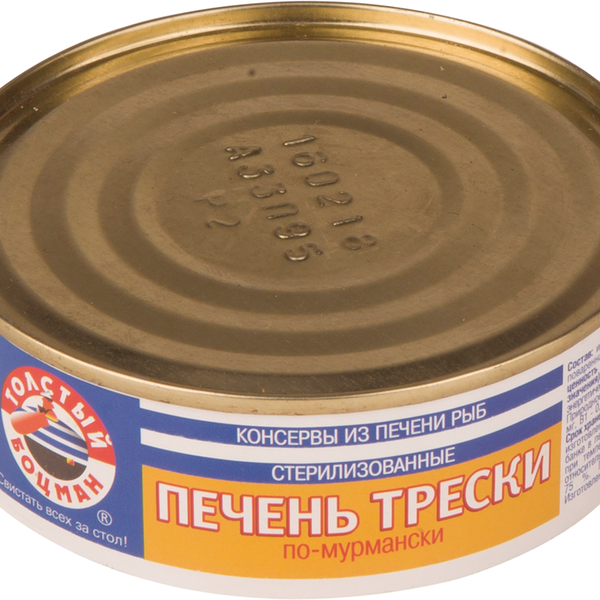 Печень трески ТОЛСТЫЙ БОЦМАН По-мурмански