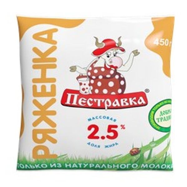 Ряженка Пестравка 2.5%, 450г