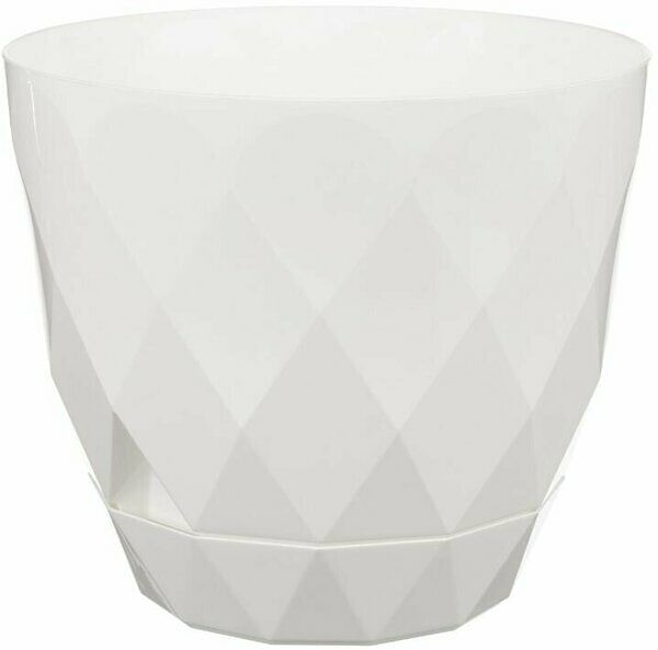 Горшок для цветов с поддоном Idiland Laurel d=17,5см 2,3л, белый