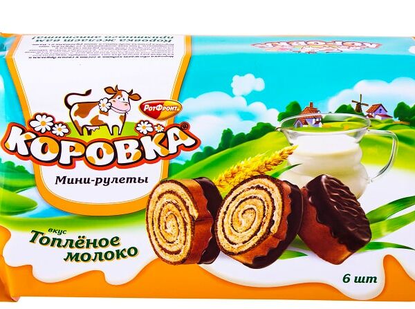 Мини-рулеты Коровка Топленое молоко 6шт*35г