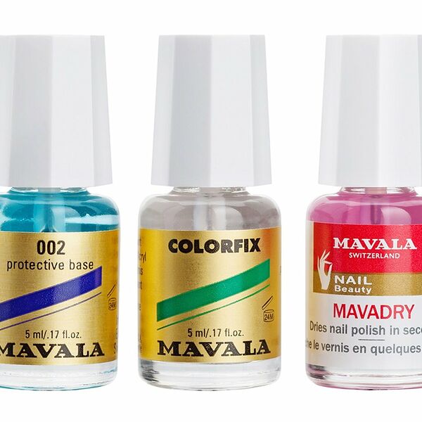 MAVALA Набор для ногтей Комплекс 3 (Основа Mavala 002 5 мл + Фиксатор Colorfix 5 мл + Сушка Mavadry 5 мл)