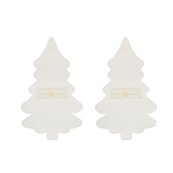 Provance ноэль подставка фетровая под столовые приборы, 2шт в комплекте, 100% полиэстер, белый