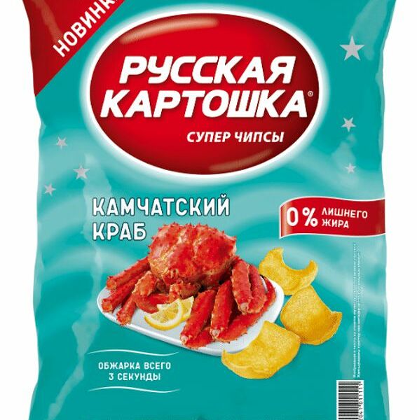 Чипсы картофельные Русская картошка Камчатский краб