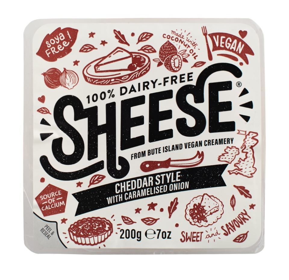 

Сыр веганский Sheese Bute Island Вкус Чеддер с красным карамельным луком 200 г