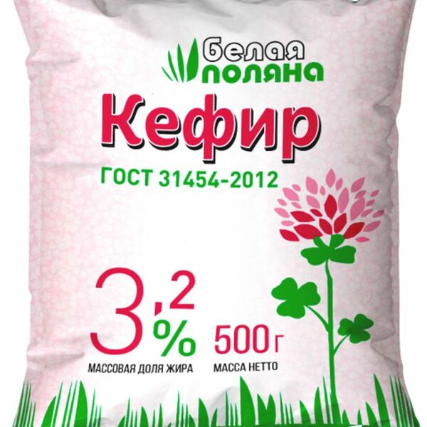 Кефир Белая поляна 3.2% 500мл