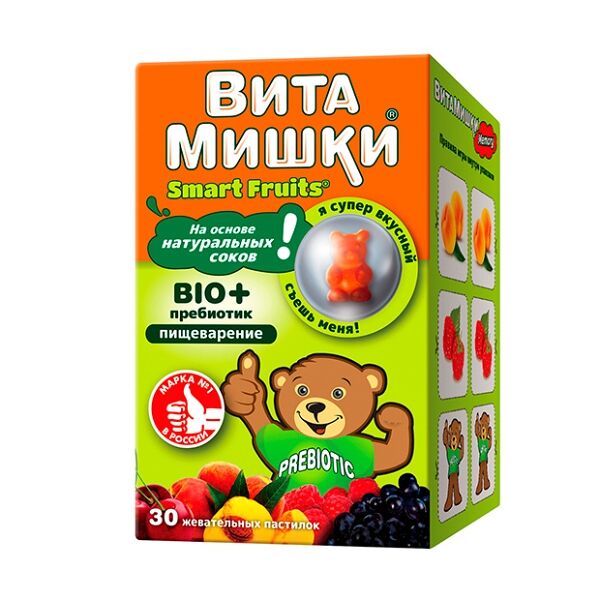 ВитаМишки Bio + пребиотик 30 шт пастилки жевательные
