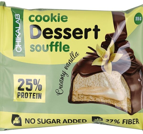 Печенье Chikalab с начинкой и суфле Сливочная ваниль 55г