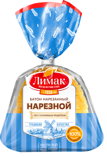 

Батон Лимак Нарезной в нарезке 180 г