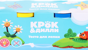 Тесто для лепки КРОК&ДИЛЛИ 4 цвета