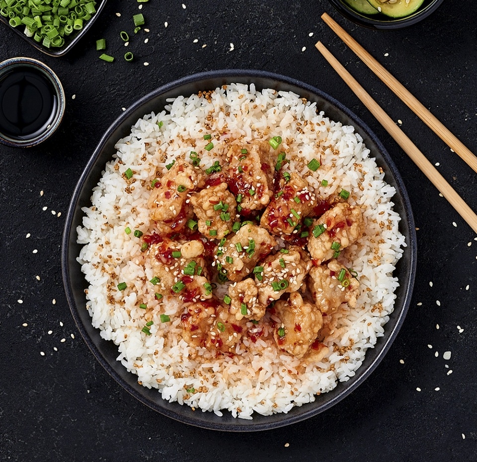 

Треска (кусочки) в соусе «Свит чили» с рисом Taste of, Уже Готово 300 г, Россия