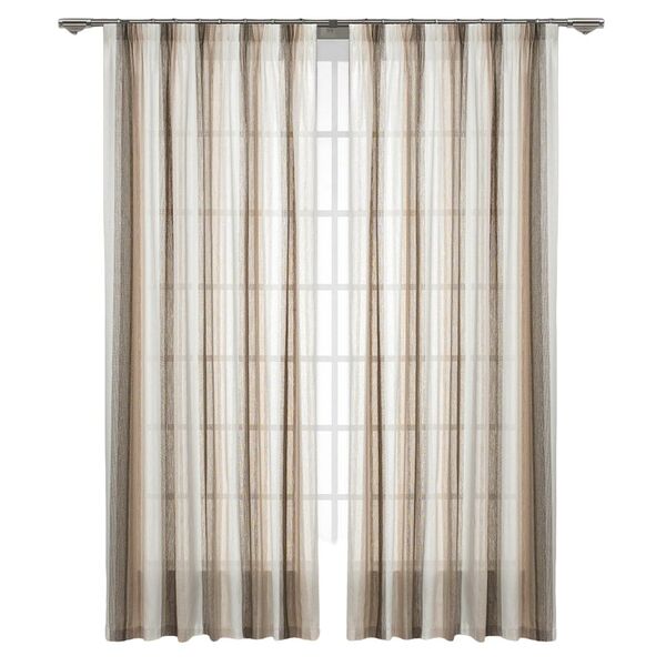 Гардина Палома, 200х270 см, бежевый, полиэстер, на шторной ленте