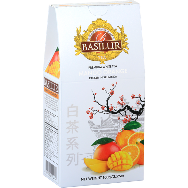 Чай белый Basilur белый лист аром Манго и апельсин 100г