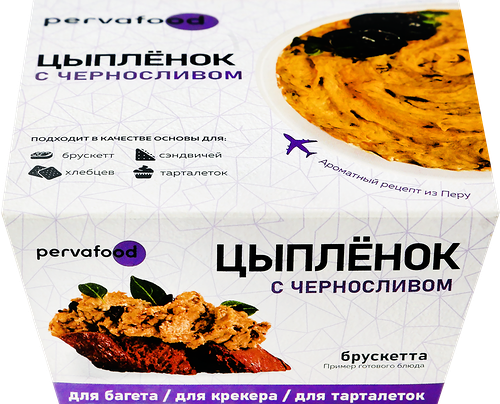 Крем-паста из мяса цыпленка PERVAFOOD с черносливом, 140г