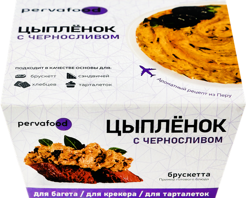 

Крем-паста из мяса цыпленка PERVAFOOD с черносливом, 140г