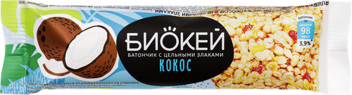 

Батончик Биокей с кокосом и цельными злаками, 25 г