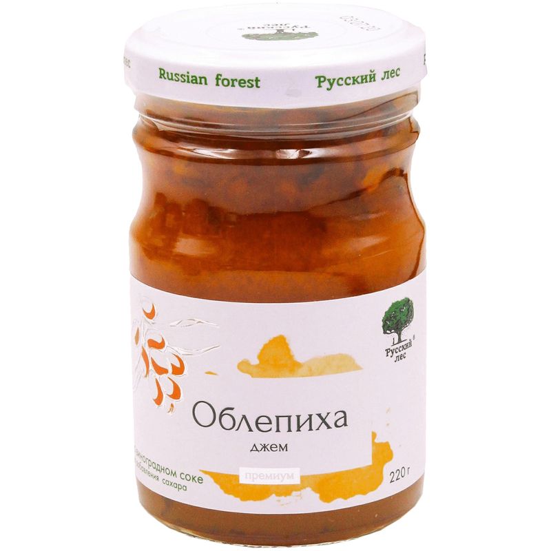 

Джем Русский Лес Облепиха без сахара Премиум 220 г
