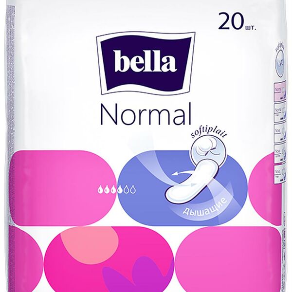 Прокладки Bella 20 шт нормал белая линия