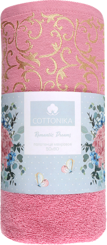 

Полотенце махровое Cottonika Romantic Dreams 70х120, цвет в ассортименте, 1 шт