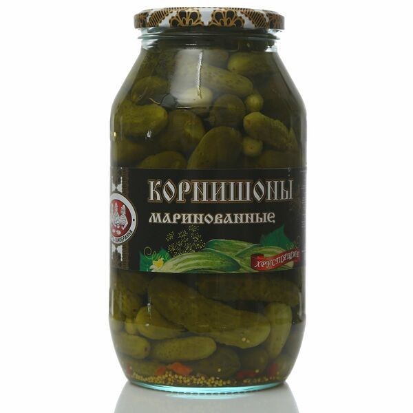 Корнишоны маринованные хрустящие Пастеризованные ТМ Скатерть-Самобранка
