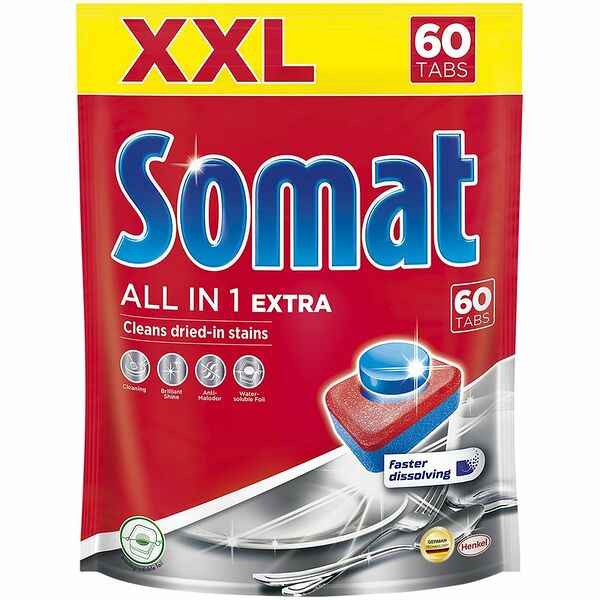 Таблетки Somat All-in-1 Extra, 60шт