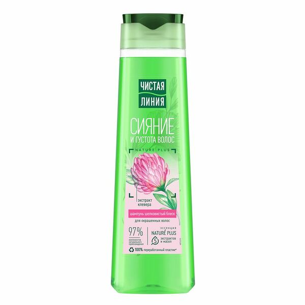 Шампунь Чистая Линия Шелковистый блеск клевер, 400мл