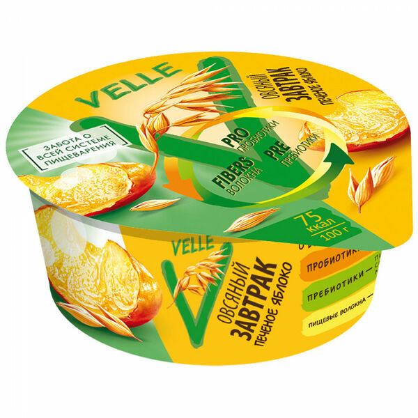 Продукт овсяный Завтрак Velle Печёное яблоко