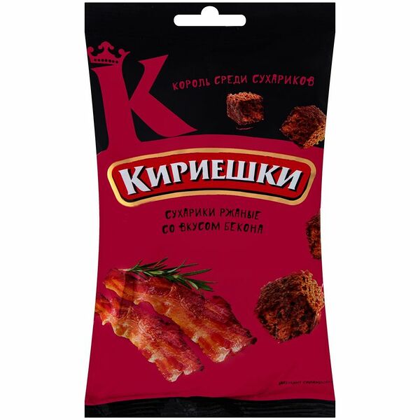 Сухарики ржаные Кириешки бекон 100 г