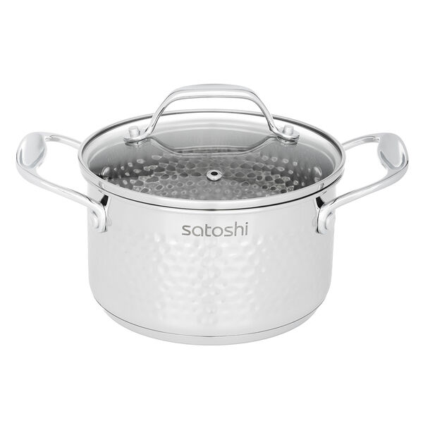 Satoshi арзон кастрюля 16х9,5см. 1,8л. со стекл. крышкой, индукция