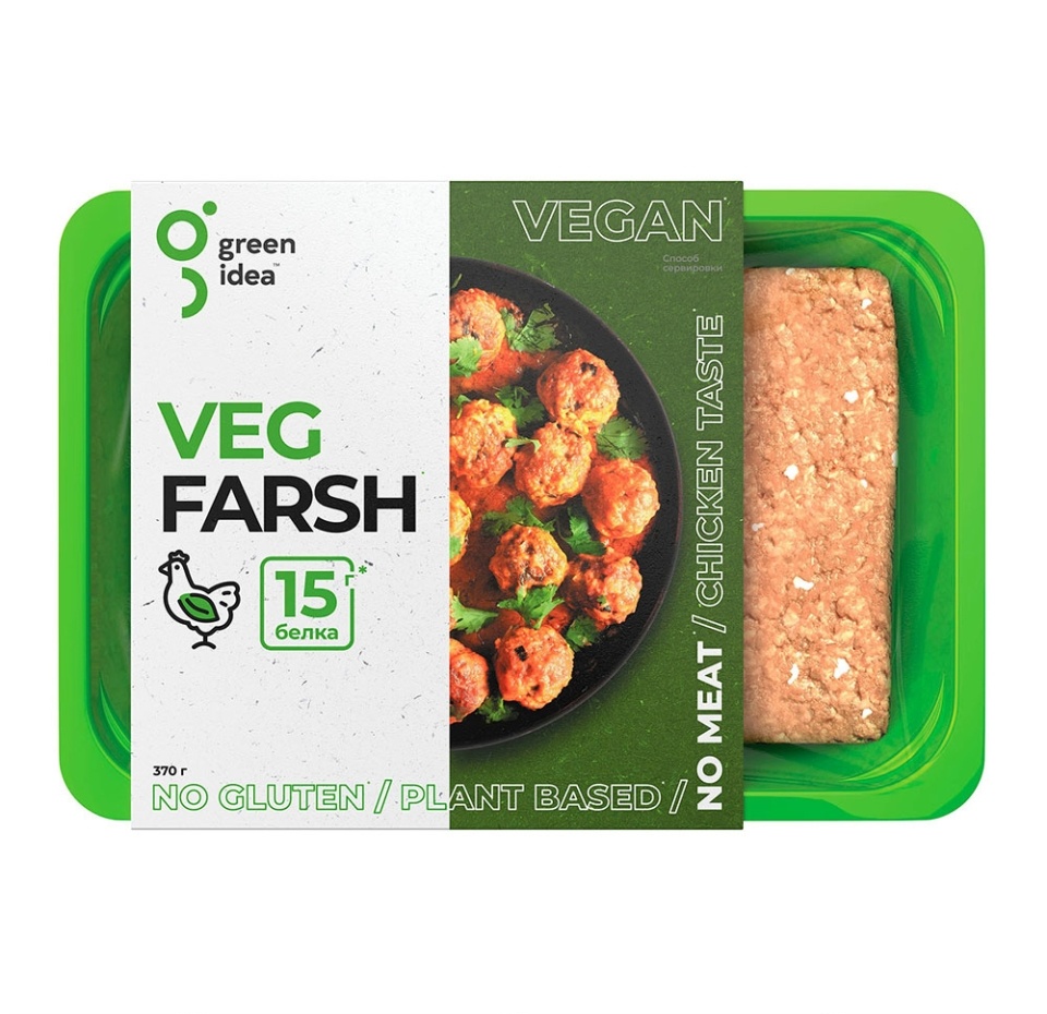 

Фарш Green Idea растительный цыпленок охлажденный 370 г