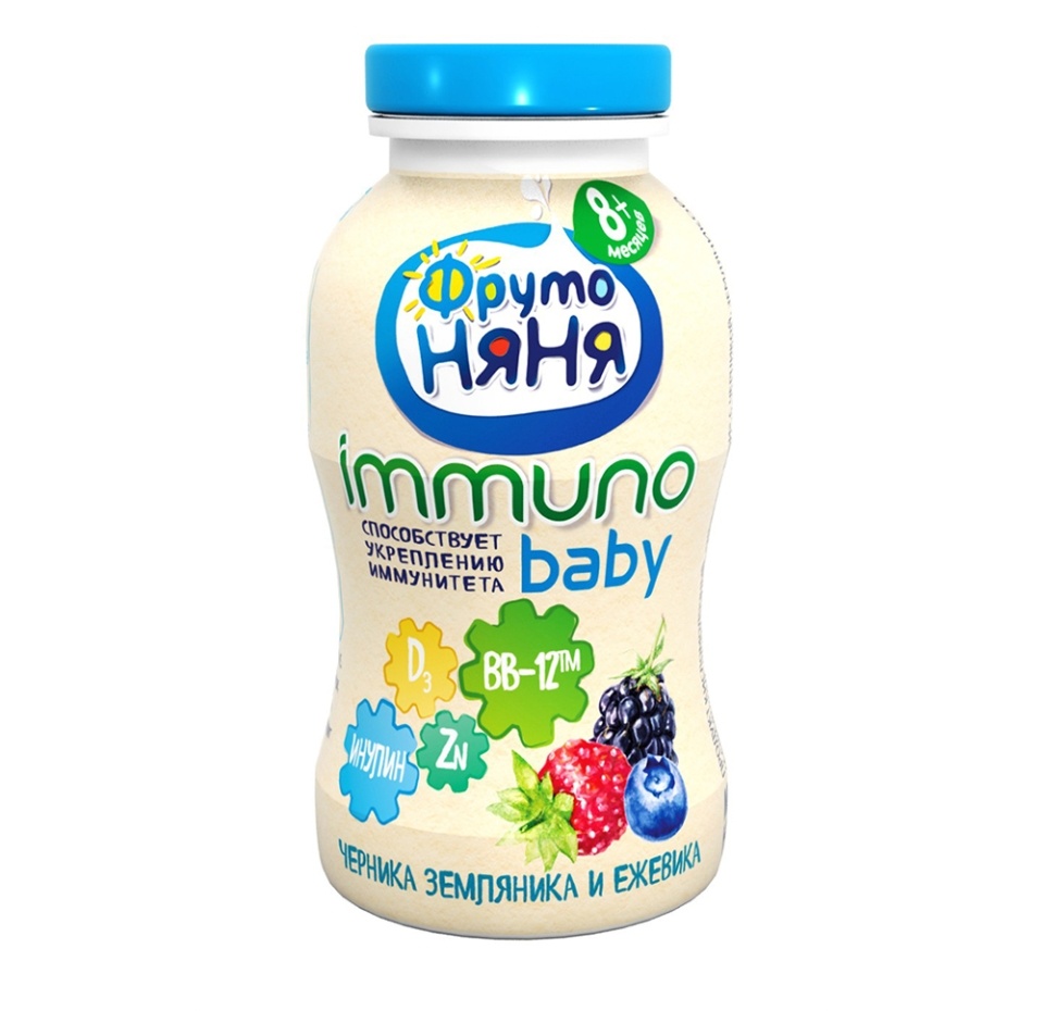 

Напиток кисломолочный ФрутоНяня Immuno Baby, 2.7% 100 г