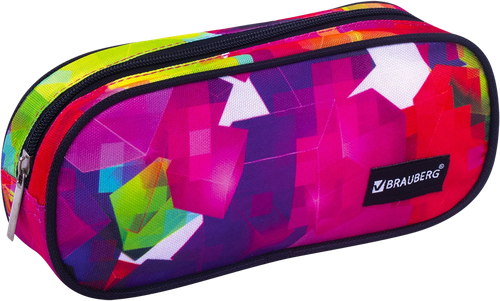 

Пенал-косметичка BRAUBERG Geometry овальный, 21х9х5см, Арт. 229272