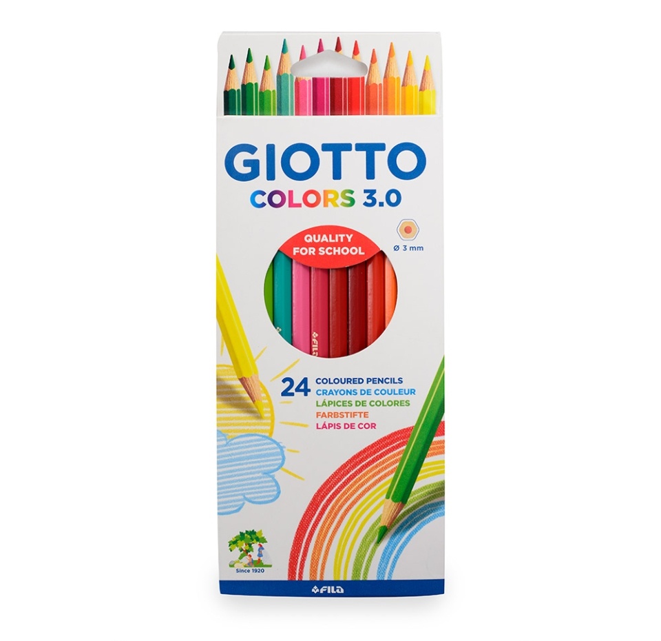 

Карандаши цветные Giotto Colors 3.0 деревянные 24 шт Индонезия