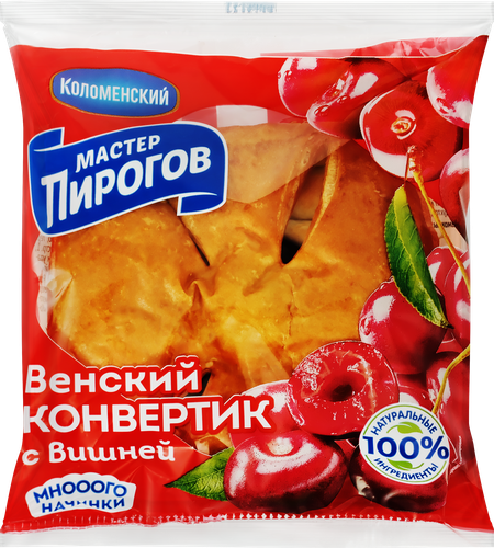 

Слойка Мастер Пирогов венский конвертик с вишней 70 г
