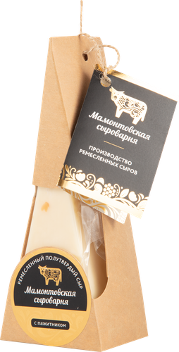 

Сыр полутвёрдый Мамонтовская сыроварня выдержанный из коровьего молока с пажитником 45%, 150 г