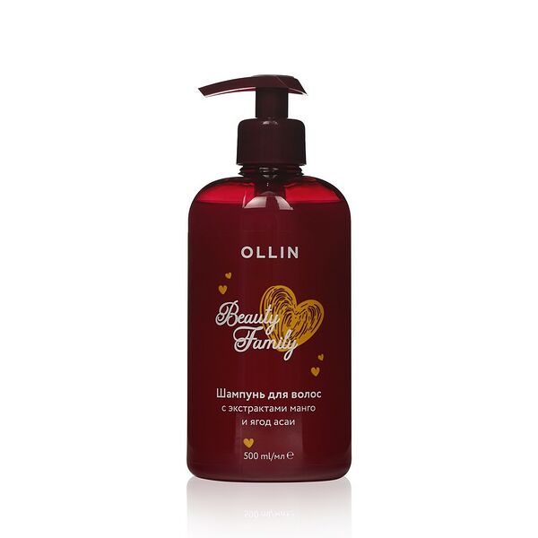 Шампунь для волос Ollin Professional Beauty Family с экстрактами манго и ягод асаи