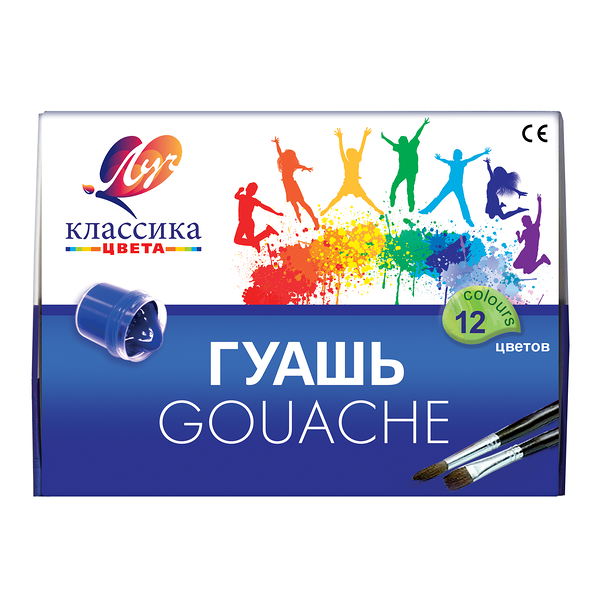 Гуашь Луч Классика 12 цветов, 20 мл
