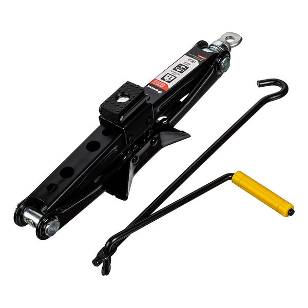 Ермак домкрат механический ромбический 1,0т, высота подъема 100-350мм, резиновая площадка