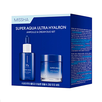 

Набор Missha Aqua Ultra Hyalron Увлажняющий крем для лица, Сыворотка для увлажнения и гладкости лица в подарок, Республика Корея