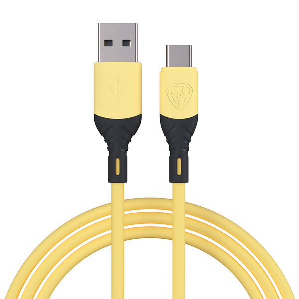 By кабель для зарядки карнавал type-c, 1м, 2,4а, желтый