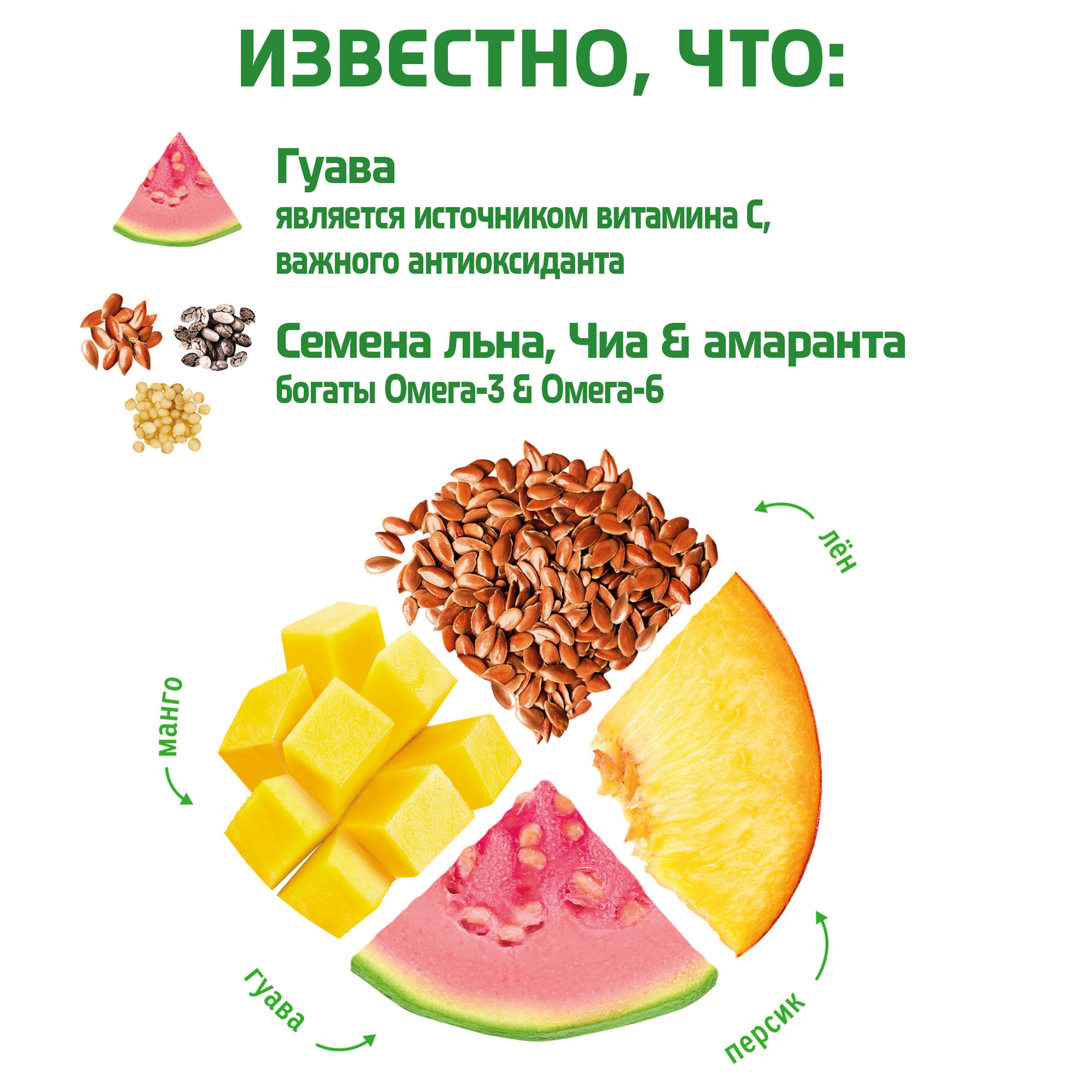 

Биойогурт АктиБио Super food персик, манго, гуава, чиа, амарант, лен 2.2%, 140 г