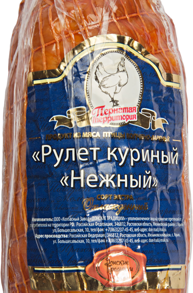 Рулет ДОНСКИЕ ТРАДИЦИИ Нежный куриный в/к ц/к в/у вес 